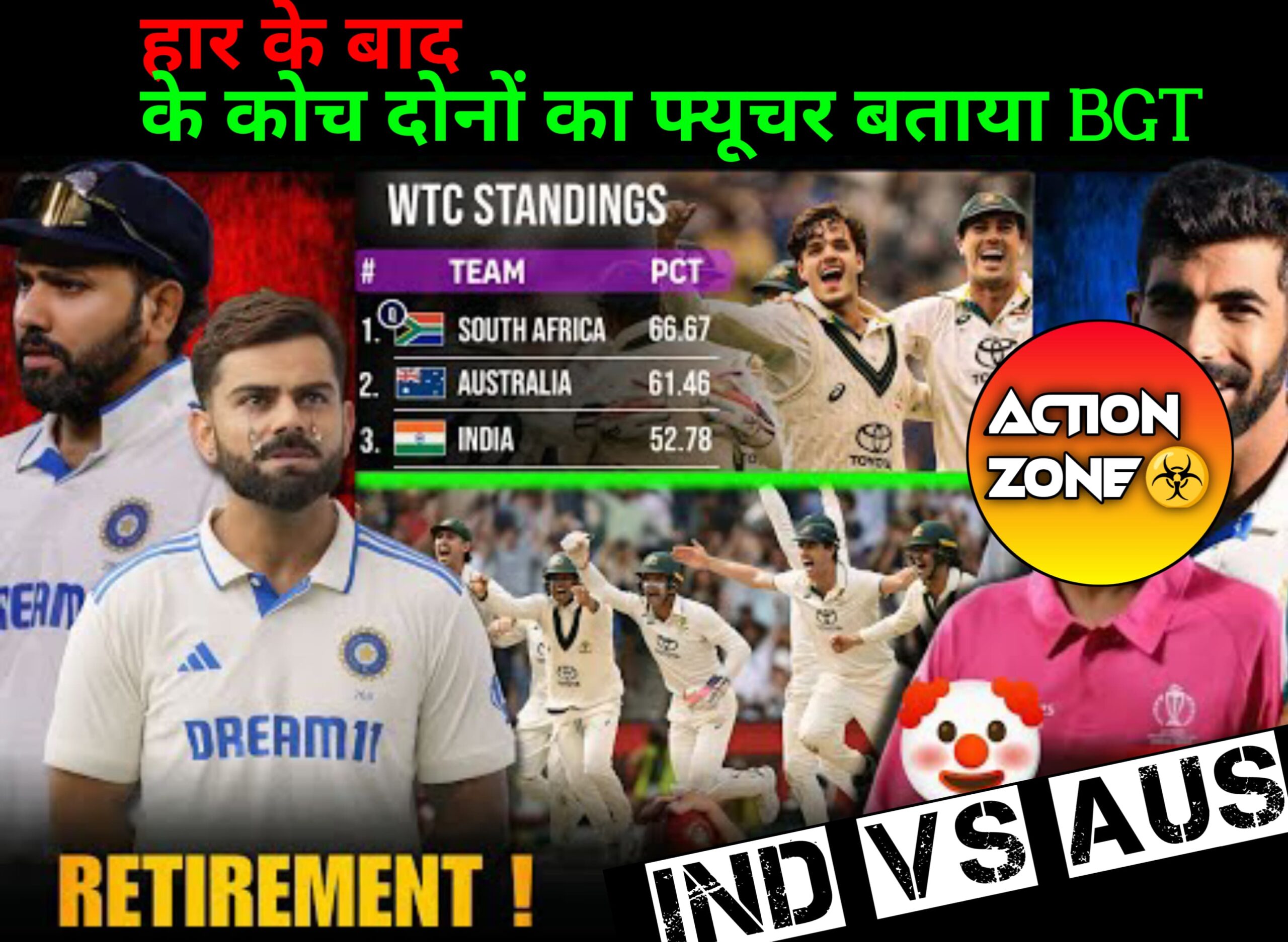 Rohit Sharma-Virat Kohli Retirement: हार के बाद के कोच दोनों का फ्यूचर बताया| BGT| IND VS AUS